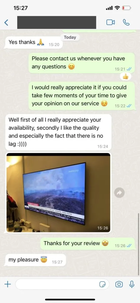 WhatsApp gesprek klant iptv kopen 2